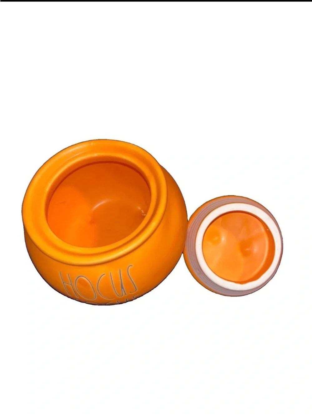 Hocus Pocus Orange Ceramic Cauldron Canister